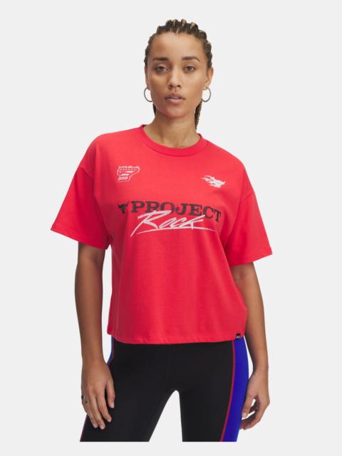 Under Armour Women's Project Rock Boxy Crop Short Sleeve