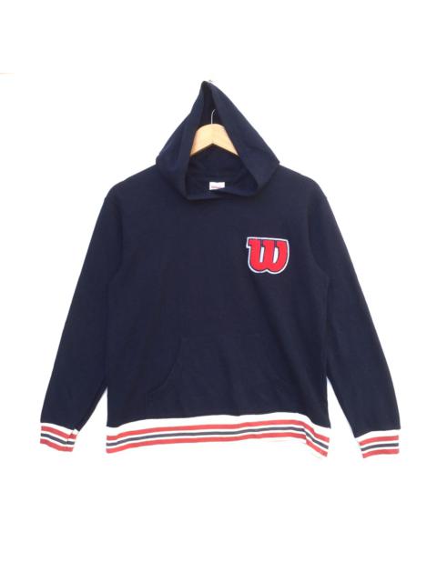 Other Designers Japanese Brand - Wilson Athletics Logo Hoodie | Block Colour Sweatshirt | XS