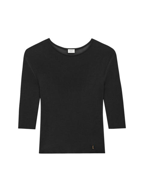 Saint Laurent Cassandre Knit Top 'Black'