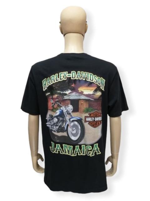 Other Designers 💥Vtg Y2K HARLEY DAVIDSON Jamaica Big Print Black T-Shirt