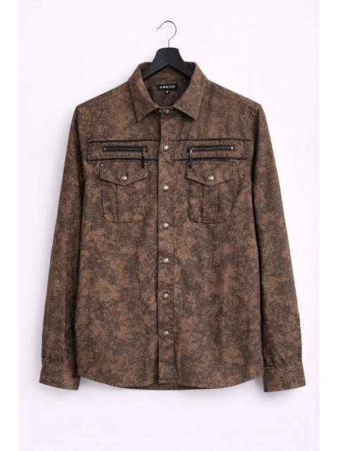 Other Designers Japanese Brand - Vintage MKOX Textured Utility Shirt Jacket Brown Long Sleeve