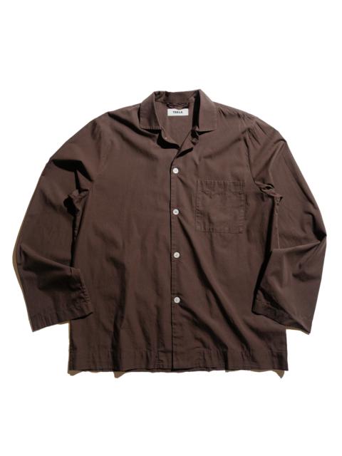 TEKLA Tekla Poplin Pyjama Shirt Coffee