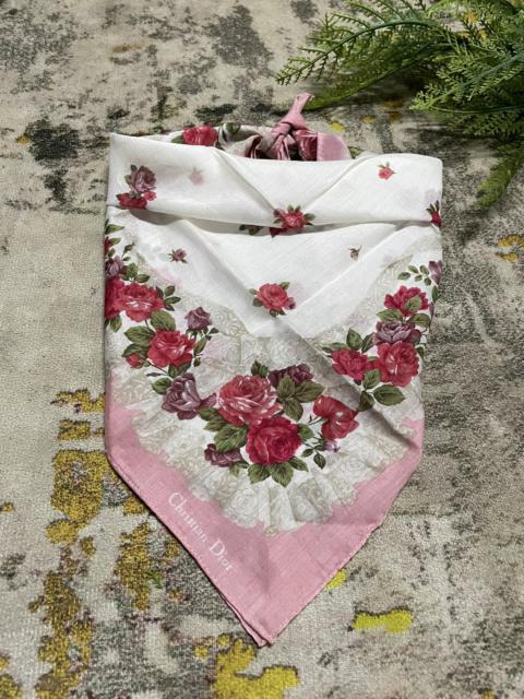 Other Designers Vintage - 💥Vintage Christian Dior Floral Handkerchief