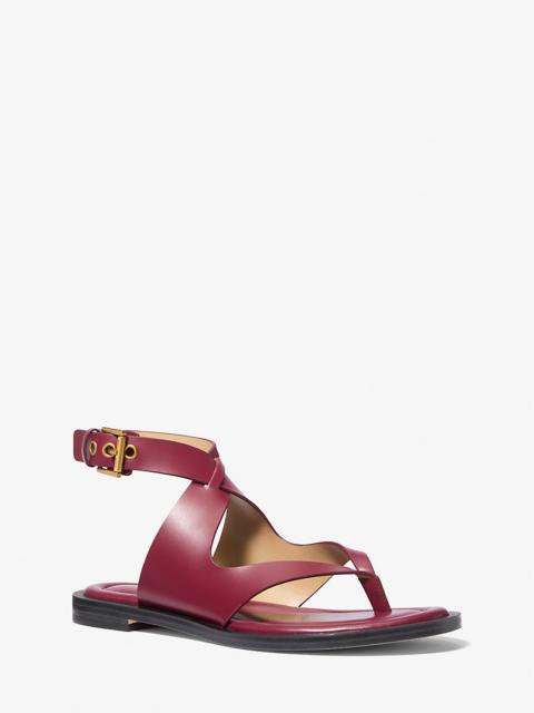 MICHAEL KORS Irene Leather Wrap Sandal