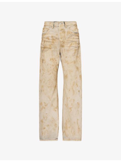 Acne Studios Faded Stain-Pattern Denim Jeans