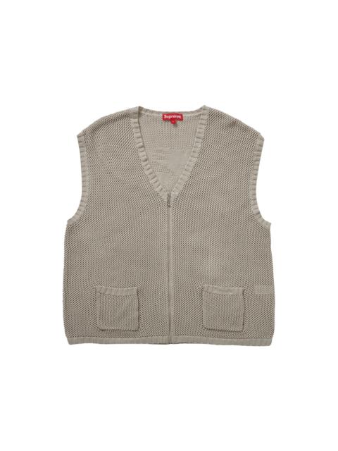 Supreme Supreme Dragon Zip Up Sweater Vest Stone