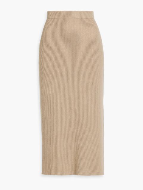 BY MALENE BIRGER Kyra ribbed EcoVero™-blend midi skirt