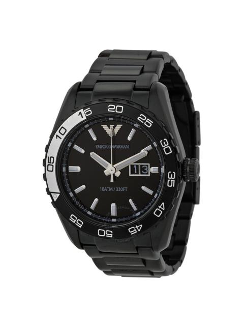 EMPORIO ARMANI Emporio Armani Sportivo Black Dial Blaxk Ion-plated Men's Watch AR6049