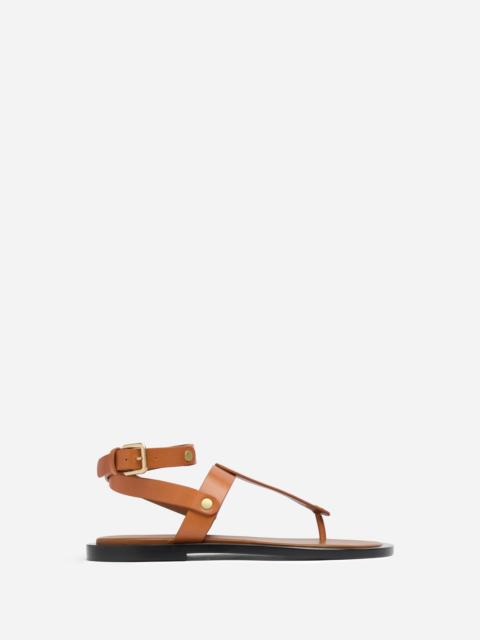 CO Ankle Wrap Sandal in Calf Skin Leather