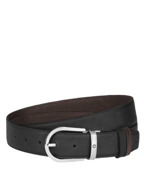 Montblanc Montblanc Sartorial Leather Horseshoe Buckle Reversible Belt