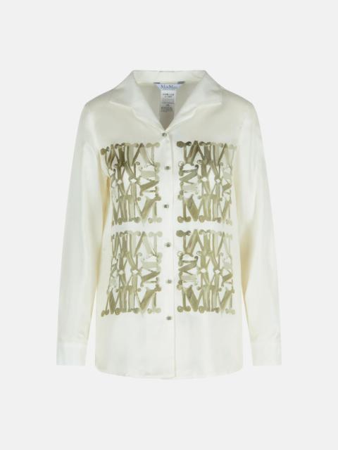 'NABIL' WHITE SILK SHIRT