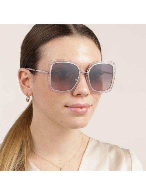 JIMMY CHOO SALE! NEW Jimmy Choo DANY/S KTS Palladium Lilac Violet Square  Women Sunglasses