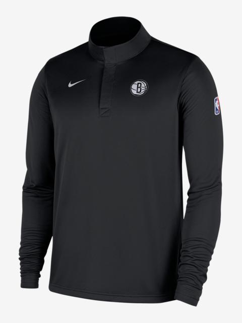 Nike Brooklyn Nets Men's Nike Dri-FIT NBA 1/4-Zip Long-Sleeve Top