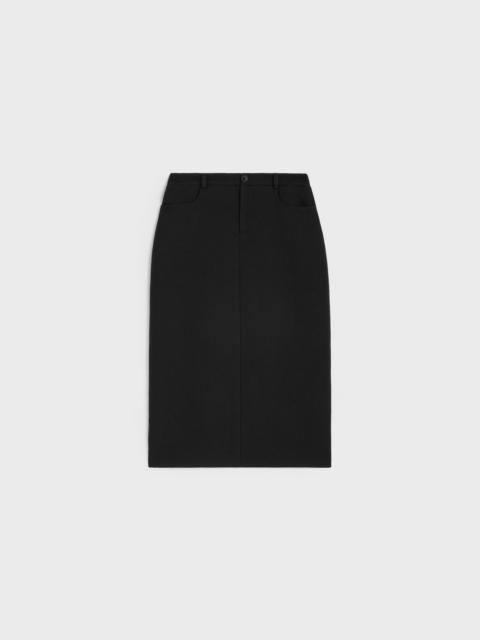 CELINE pencil skirt IN cashmere mohair natté