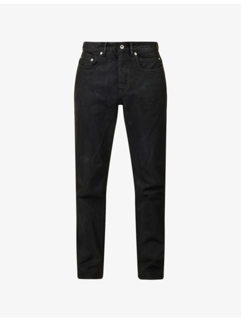 Rick Owens DRKSHDW Fog Waxed Straight-Leg Denim Jeans