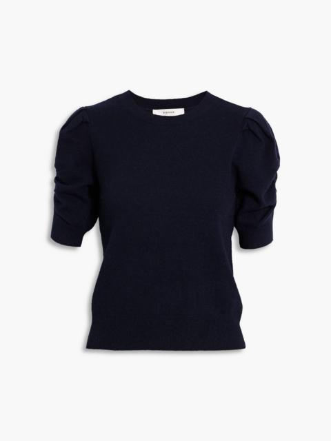 FRAME Frankie ruched wool-blend top