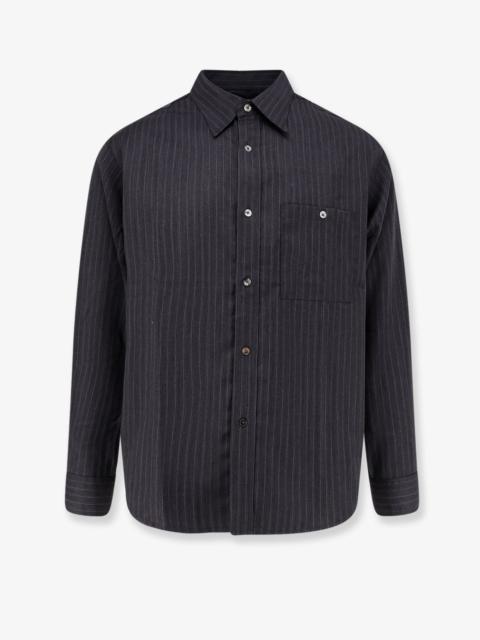 Tonywack Tonywack Striped Wool Blend Shirt Grey