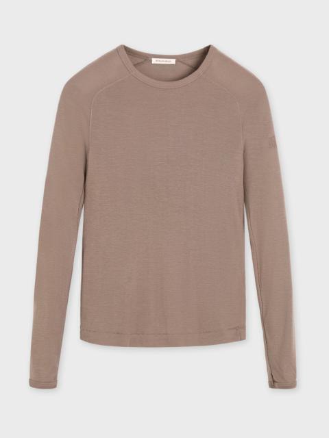 BY MALENE BIRGER T-shirt Long Sleeve Fritha Lyocell Chocolate