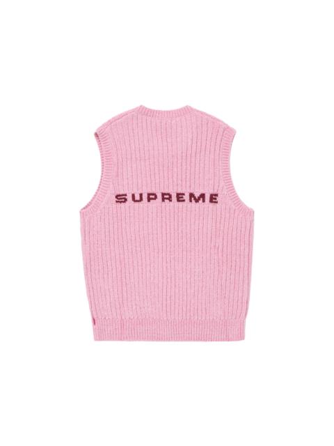 Supreme Supreme Chenille Sweater Vest Light Purple
