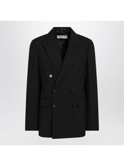 Dries Van Noten Dries Van Noten Black Double-Breasted Jacket In Wool Men