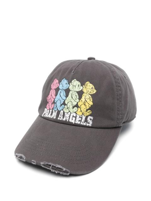 Palm Angels CROSSROADS BEARS CAP DARK GREY - MULTICO