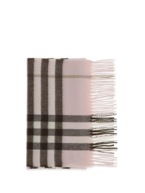 Burberry Burberry Check Cashmere Scarf Bow Pink