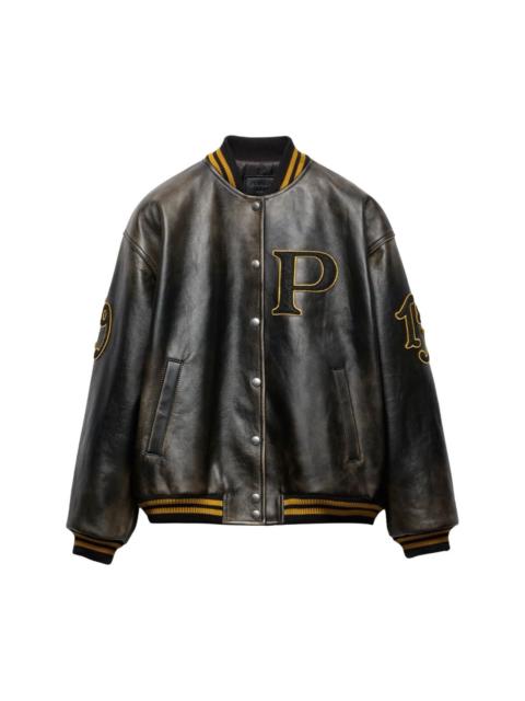 Prada Prada Oversized Leather Bomber Jacket
