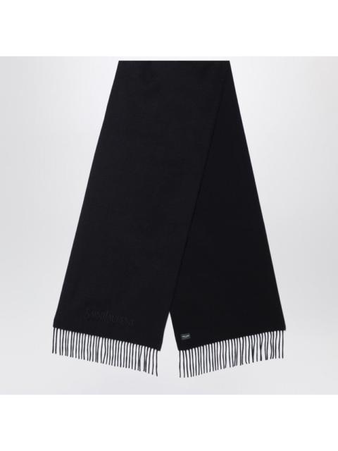 SAINT LAURENT Saint Laurent Black Cashmere Scarf Men