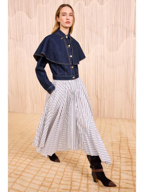 ULLA JOHNSON Yasna High Waist Asymmetrical Midi Skirt