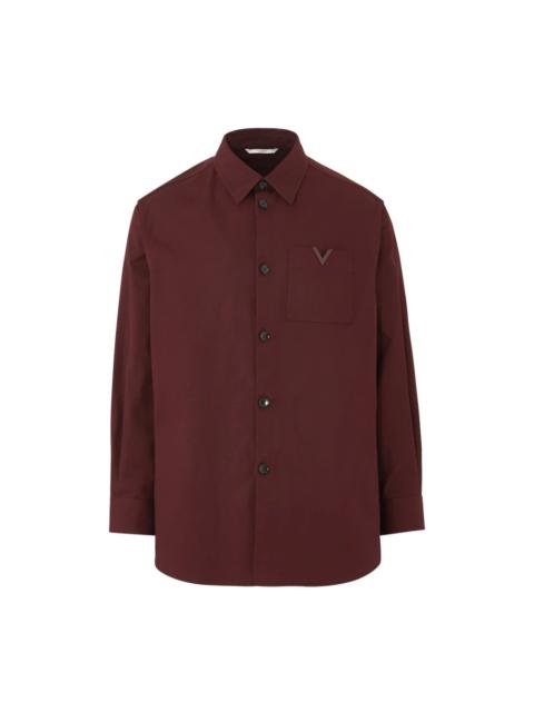 トップス Made in Italy Valentino COTTON SHIRT JACKET WITH V DETAIL | miinto