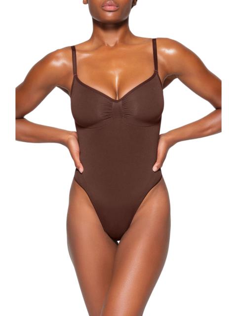 SKIMS SKIMS Seamless Sculpt Thong Bodysuit in Cocoa at Nordstrom
