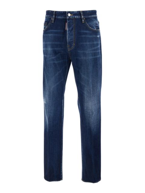 DSQUARED2 Dsquared2 Men '642' Blue Jeans With Logo Patch On The Rear In Denim Man