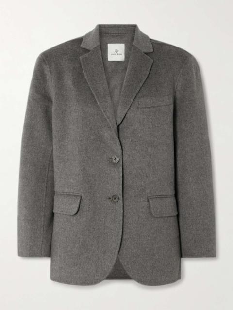 Quinn oversized wool and cashmere-blend blazer Gray