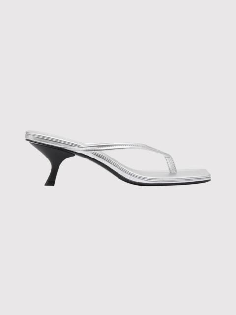 ST. AGNI Thong Detail Heel - Silver