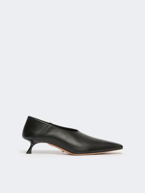 Sportmax Nappa leather pumps with foldable back - BLACK