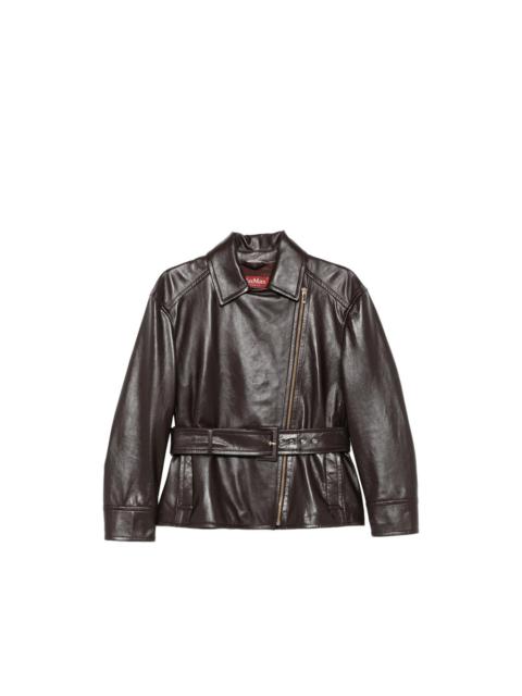Max Mara Studio Max Mara Studio Brown Jackets - Leather Jackets Women