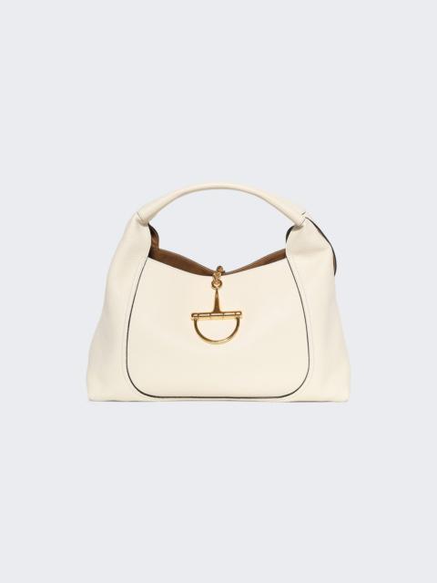GUCCI Softbit Maxi Shoulder Bag Dusty White