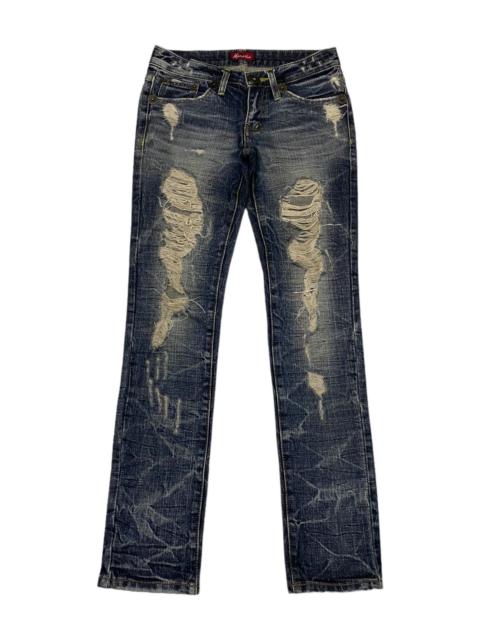 Hysteric Glamour 🔥RARE RIPS MARAXIA DISTRESSED DENIM JEANS