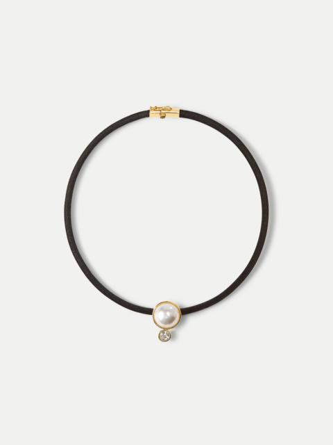 VERONICA BEARD PEARL PENDANT CORD NECKLACE