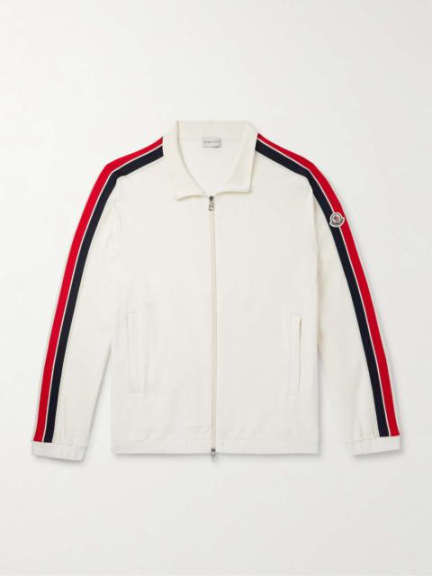 Striped Cotton-Jersey Track Jacket