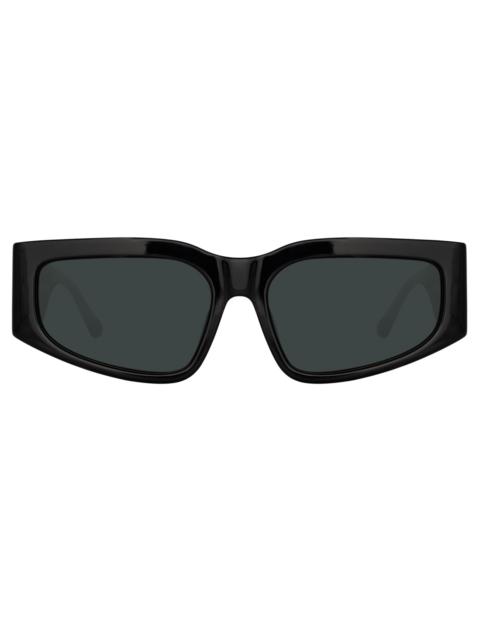 LINDA FARROW SENNA CAT EYE SUNGLASSES IN BLACK (MEN'S)