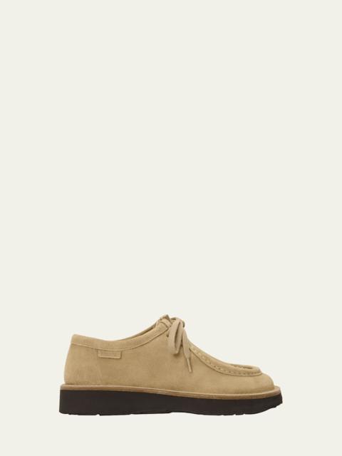 Loewe Faro Suede Lace-Up Derby Shoes