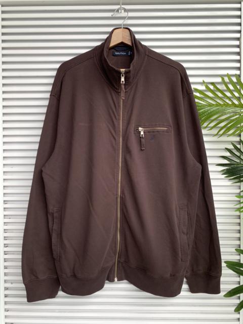 Other Designers Nautica - Nautica Brown Travis Flacko Scott Zipper Sweater
