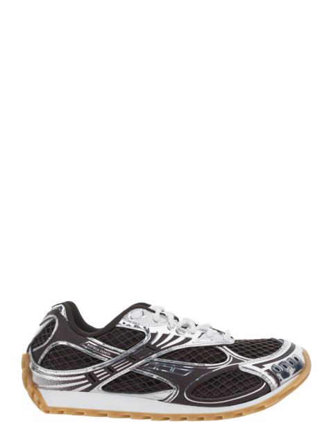 Bottega Veneta Bottega Veneta Women 'Orbit' Brown Sneakers With Logo Lettering Print In Tech Fabric Woman