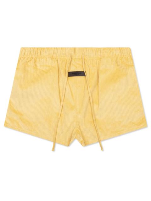 ESSENTIALS WOMEN'S CORDUROY DOCK SHORT - LIGHT TUSCAN