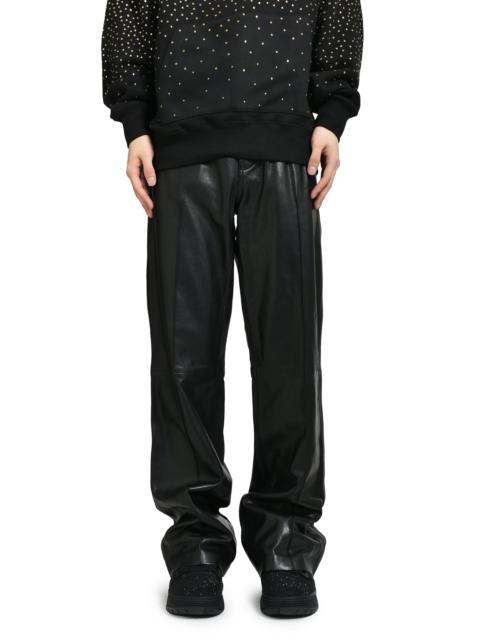 AMIRI LEATHER BOOT CUT PANT / BLK