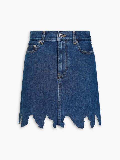JW Anderson Laser-cut denim mini skirt