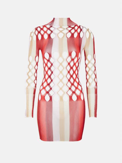 POSTER GIRL NEPTUNE DRESS BURGUNDY STRIPE