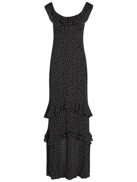 Reformation Reformation Tripoli Polka dot Chiffon Maxi Dress