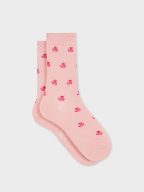 Paul Smith Women's Pink 'Duck' Socks